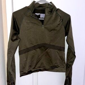 Pink active cropped long sleeve